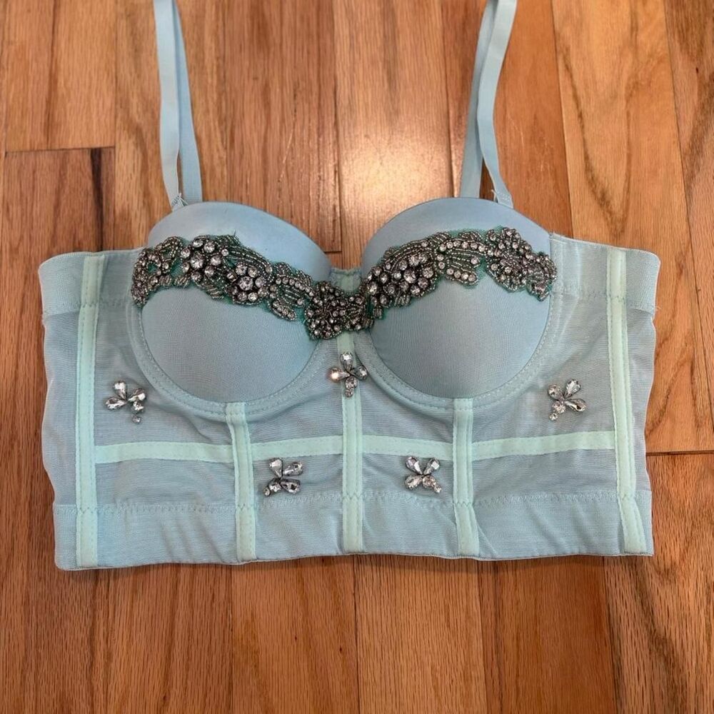 Mint Rhinestone Corset